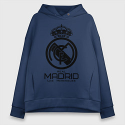 Толстовка оверсайз женская Real Madrid, цвет: тёмно-синий