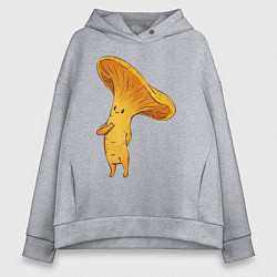 Толстовка оверсайз женская Лисичка, цвет: меланж