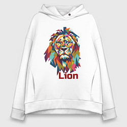 Толстовка оверсайз женская Lion, цвет: белый