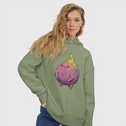 Толстовка оверсайз женская Инжир, цвет: авокадо — фото 2