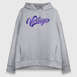 Толстовка оверсайз женская Винтаж, цвет: меланж