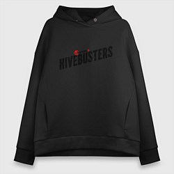 Толстовка оверсайз женская Hivebusters, цвет: черный