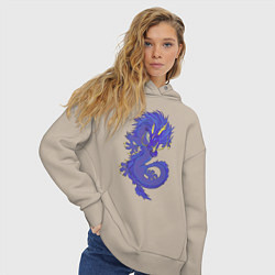 Толстовка оверсайз женская Blue dragon, цвет: миндальный — фото 2
