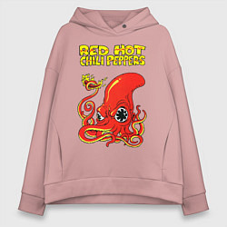Толстовка оверсайз женская RED HOT CHILI PEPPERS, цвет: пыльно-розовый