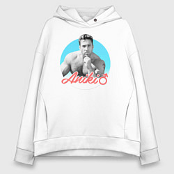 Толстовка оверсайз женская Aniki Billy Herrington Gachumu, цвет: белый