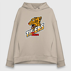 Толстовка оверсайз женская Team Tigers, цвет: миндальный