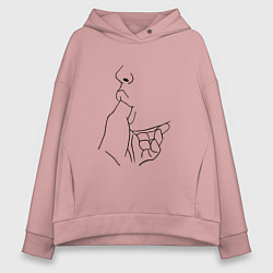 Толстовка оверсайз женская СТРАСТЬ PASSION, цвет: пыльно-розовый