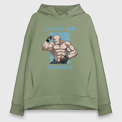 Толстовка оверсайз женская Силовой Алхимик, цвет: авокадо
