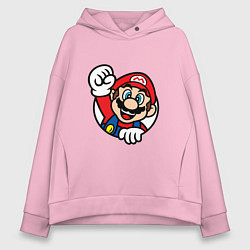 Толстовка оверсайз женская MarioFace, цвет: светло-розовый