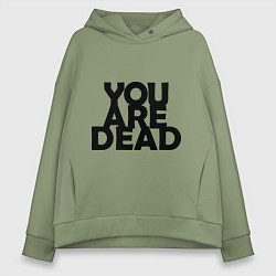 Толстовка оверсайз женская DayZ: You are Dead, цвет: авокадо