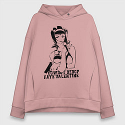 Толстовка оверсайз женская Faye, цвет: пыльно-розовый