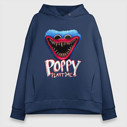 Толстовка оверсайз женская Poppy Playtime: Monster, цвет: тёмно-синий