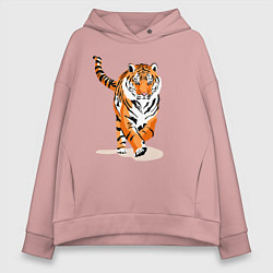 Толстовка оверсайз женская Властный хозяин джунглей, цвет: пыльно-розовый