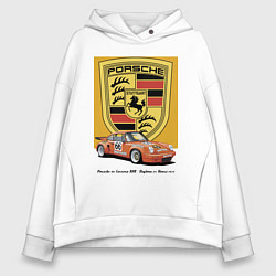 Женское худи оверсайз Porsche 911 Carrera RSR - Daytona 24 Hours 1973