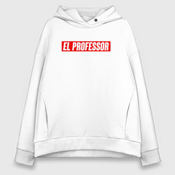 Толстовка оверсайз женская EL PROFESSOR БУМАЖНЫЙ ДОМ, цвет: белый