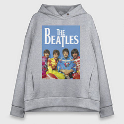 Толстовка оверсайз женская The Beatles - world legend!, цвет: меланж