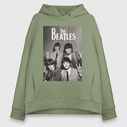 Толстовка оверсайз женская Легендарные музыканты, цвет: авокадо