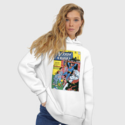 Толстовка оверсайз женская Обложка Action Comics 117, цвет: белый — фото 2