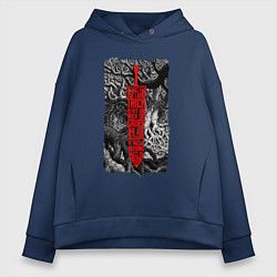 Толстовка оверсайз женская BERSERK SWORD БЕРСЕРК МЕЧ, цвет: тёмно-синий