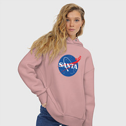 Толстовка оверсайз женская S A N T A NASA, цвет: пыльно-розовый — фото 2