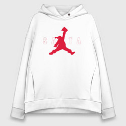 Толстовка оверсайз женская AIR SANTA - ЭЙР САНТА, цвет: белый