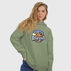 Толстовка оверсайз женская Midland Rockhounds - baseball team, цвет: авокадо — фото 2