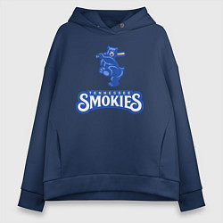 Толстовка оверсайз женская Tennessee smokies - baseball team, цвет: тёмно-синий