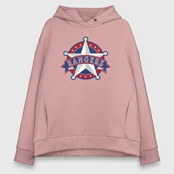 Толстовка оверсайз женская Texas Rangers -baseball team, цвет: пыльно-розовый