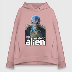 Толстовка оверсайз женская Resident alien, цвет: пыльно-розовый