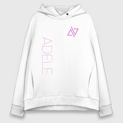 Толстовка оверсайз женская Adele Logo, цвет: белый