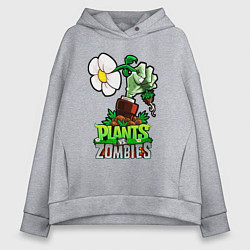 Женское худи оверсайз Plants vs Zombies рука зомби