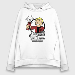 Толстовка оверсайз женская Fallout Nuka Cola Vault Boy Approved, цвет: белый