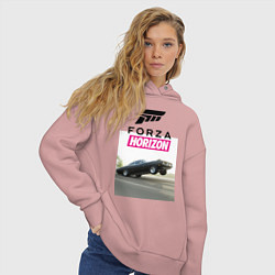 Толстовка оверсайз женская FORZA HORIZON CLASSIC, цвет: пыльно-розовый — фото 2