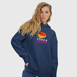 Толстовка оверсайз женская Forza Horizon 5 logo, цвет: тёмно-синий — фото 2