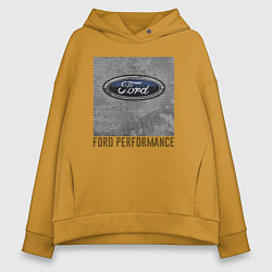 Толстовка оверсайз женская Ford Performance, цвет: горчичный