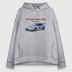 Толстовка оверсайз женская Honda Racing Team!, цвет: меланж