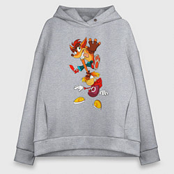 Толстовка оверсайз женская Rayman Legends - Рэймэн, цвет: меланж