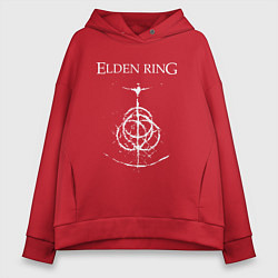 Толстовка оверсайз женская Elden ring лого, цвет: красный
