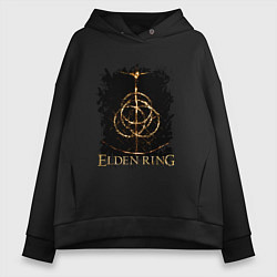 Толстовка оверсайз женская ELDEN RING SYMBOL LOGO, цвет: черный