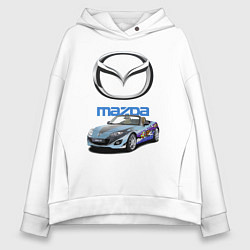 Толстовка оверсайз женская Mazda Japan, цвет: белый