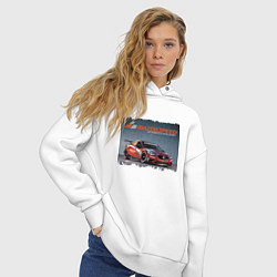 Толстовка оверсайз женская Mazda Motorsports Development, цвет: белый — фото 2