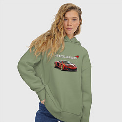 Толстовка оверсайз женская McLaren Motorsport!, цвет: авокадо — фото 2