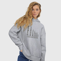 Толстовка оверсайз женская РАЗМЕР ИМЕЕТ ЗНАЧЕНИЕ ПАТРОНЫ, цвет: меланж — фото 2