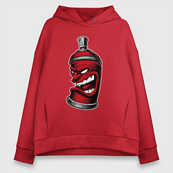 Толстовка оверсайз женская Red balloon, цвет: красный