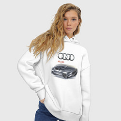 Толстовка оверсайз женская Audi Concept, цвет: белый — фото 2