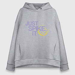 Толстовка оверсайз женская Just Spike It, цвет: меланж