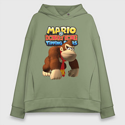 Толстовка оверсайз женская Mario Donkey Kong Nintendo, цвет: авокадо