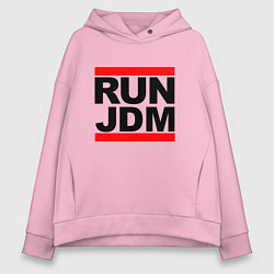 Толстовка оверсайз женская Run JDM Japan, цвет: светло-розовый