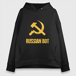 Толстовка оверсайз женская Atomic Heart: Russian Bot, цвет: черный