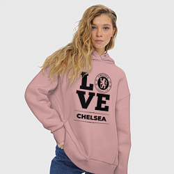 Толстовка оверсайз женская Chelsea Love Классика, цвет: пыльно-розовый — фото 2